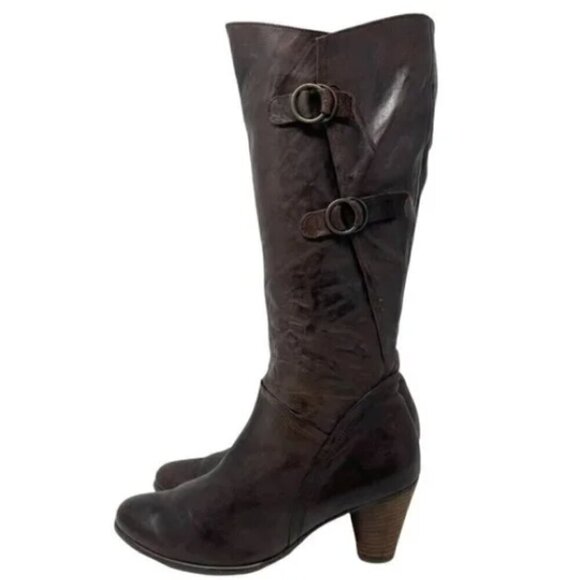 Gabor Davos Gomma Brown Leather Knee High Buckle Boots #290481 - Size 7.5 - Picture 2 of 8